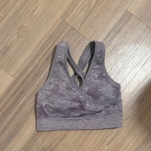 Gymshark Lavender Gray Camo Sports Bra